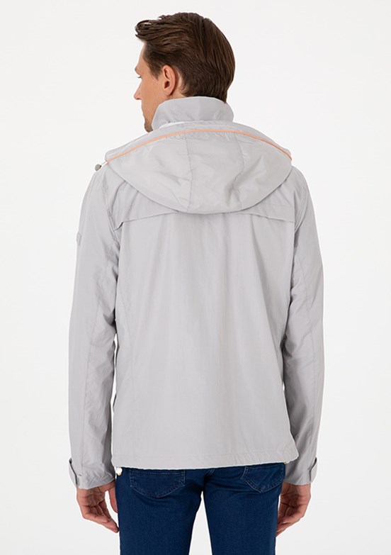 PİERRE CARDİN Gri Erkek Basic Mont