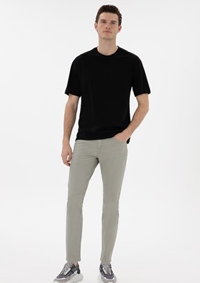 PİERRE CARDİN Yeşil Erkek Slim Jean Pantolon