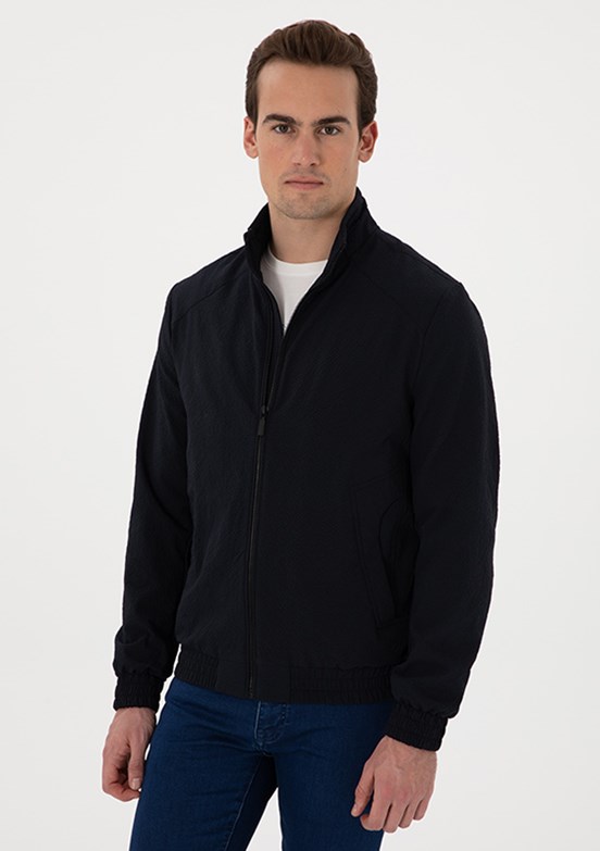 PİERRE CARDİN Lacivert Erkek Basic Mont