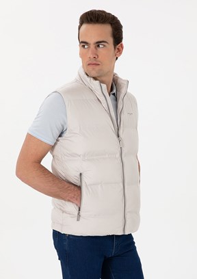 PİERRE CARDİN Beyaz Erkek Basic Mont