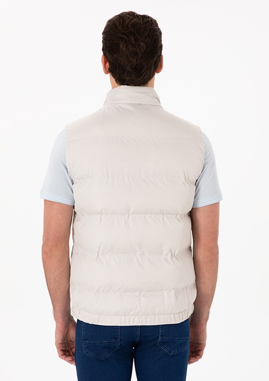 PİERRE CARDİN Beyaz Erkek Basic Mont
