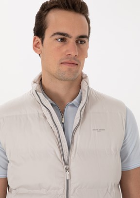 PİERRE CARDİN Beyaz Erkek Basic Mont