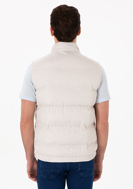 PİERRE CARDİN Beyaz Erkek Basic Mont
