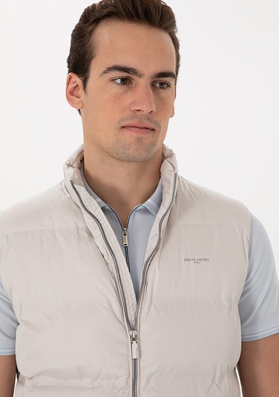 PİERRE CARDİN Beyaz Erkek Basic Mont