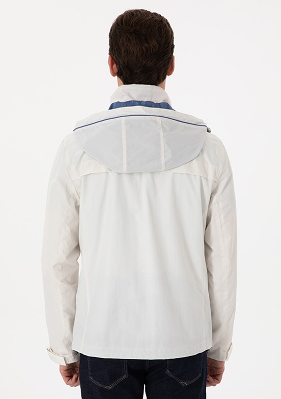 PİERRE CARDİN Beyaz Erkek Basic Mont