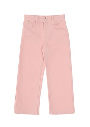 US POLO ASSN Pembe Kız Çocuk Rahat Kesim Jean Pantolon