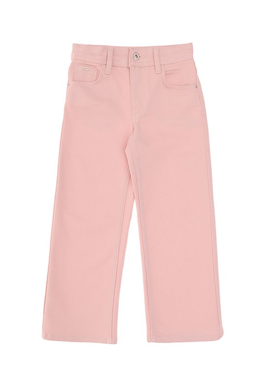 US POLO ASSN Pembe Kız Çocuk Rahat Kesim Jean Pantolon