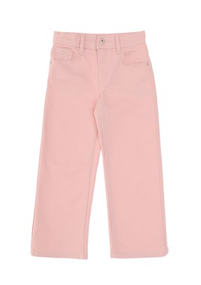 US POLO ASSN Pembe Kız Çocuk Rahat Kesim Jean Pantolon