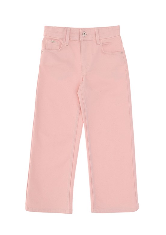US POLO ASSN Pembe Kız Çocuk Rahat Kesim Jean Pantolon
