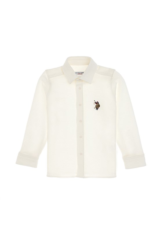 US POLO ASSN Beyaz Erkek Çocuk Regular Gömlek