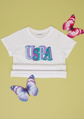 US POLO ASSN Beyaz Kız Çocuk Regular T-Shirt