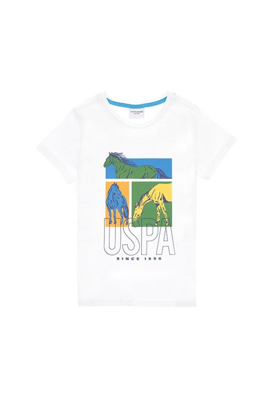 US POLO ASSN Beyaz Erkek Çocuk Regular T-Shirt