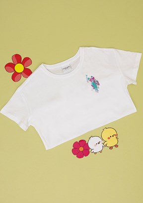 US POLO ASSN Beyaz Kız Çocuk Regular T-Shirt