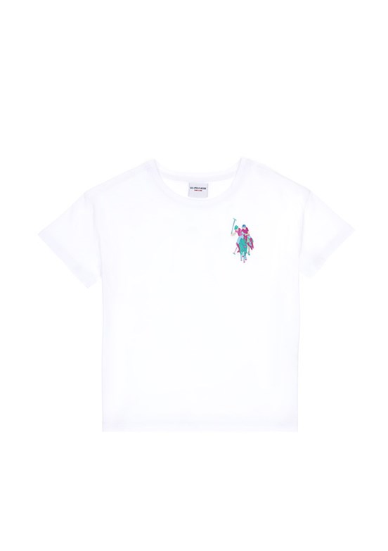 US POLO ASSN Beyaz Kız Çocuk Regular T-Shirt