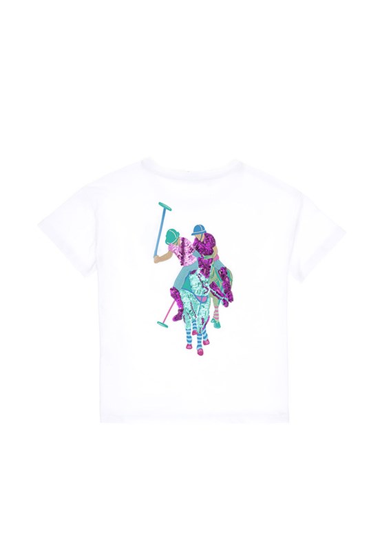 US POLO ASSN Beyaz Kız Çocuk Regular T-Shirt