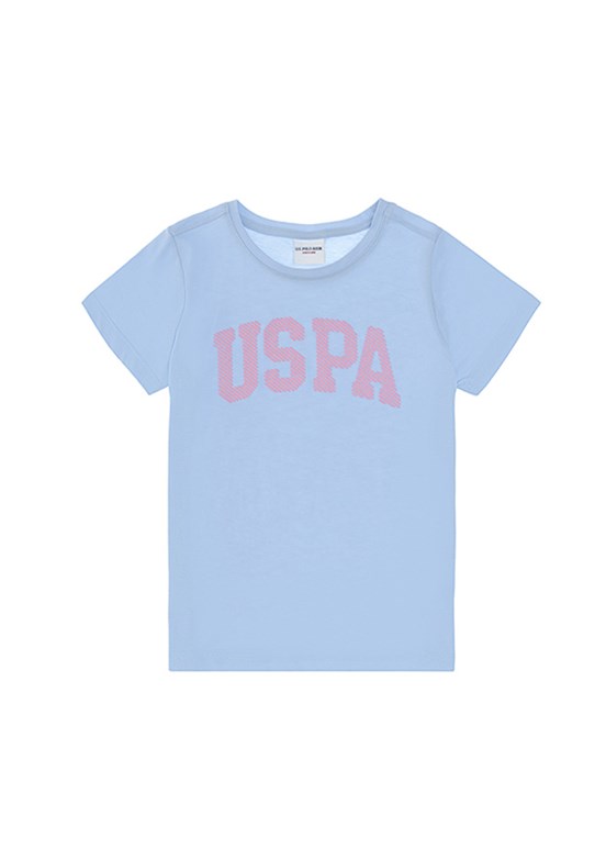 US POLO ASSN Mavi Kız Çocuk Basic T-Shirt