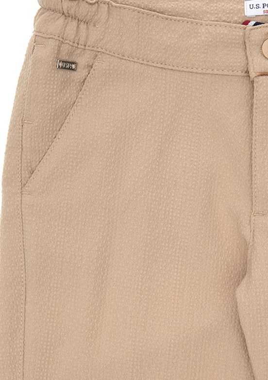 US POLO ASSN Bej Erkek Çocuk Chino Pantolon