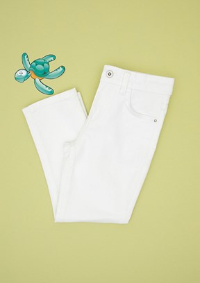 US POLO ASSN Beyaz Erkek Çocuk Slim Jean Pantolon