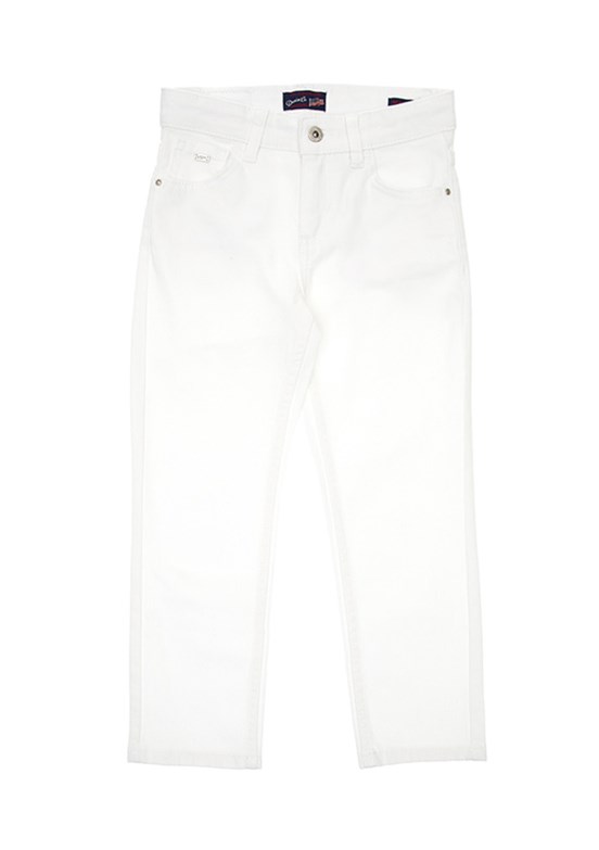 US POLO ASSN Beyaz Erkek Çocuk Slim Jean Pantolon