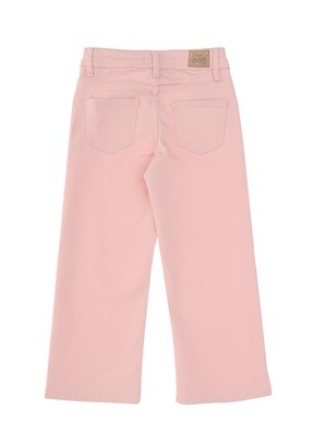US POLO ASSN Pembe Kız Çocuk Rahat Kesim Jean Pantolon