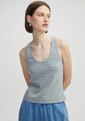 İPEKYOL Gri Hotfix Baskılı Kadın T-shirt