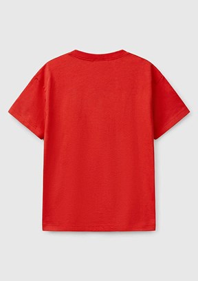 BENETTON Kırmızı Erkek Çocuk Baskılı T-Shirt