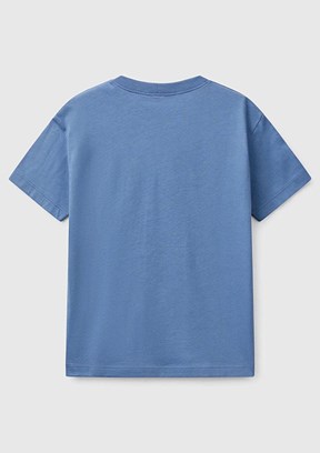 BENETTON Mavi Erkek Çocuk Baskılı T-Shirt