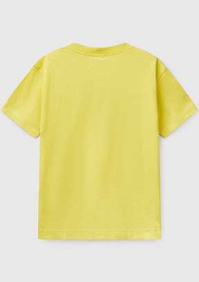 BENETTON Sarı Erkek Çocuk Baskılı T-Shirt
