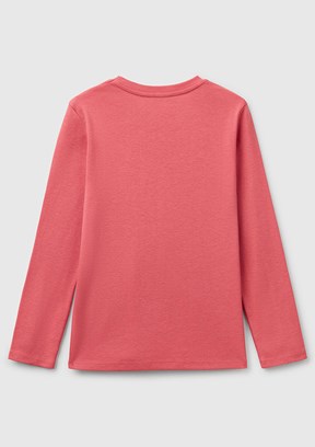 BENETTON Pembe Kız Çocuk Uzun Kol T-Shirt