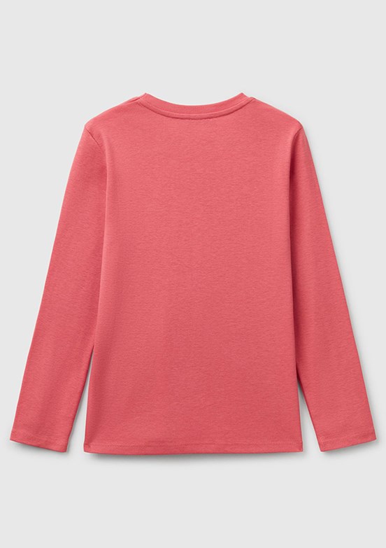 BENETTON Pembe Kız Çocuk Uzun Kol T-Shirt