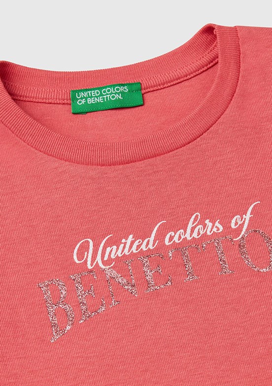 BENETTON Pembe Kız Çocuk Uzun Kol T-Shirt