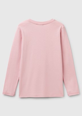 BENETTON Pembe Kız Çocuk Uzun Kol T-Shirt