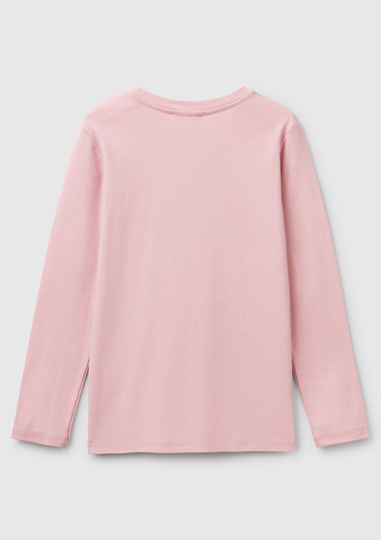 BENETTON Pembe Kız Çocuk Uzun Kol T-Shirt