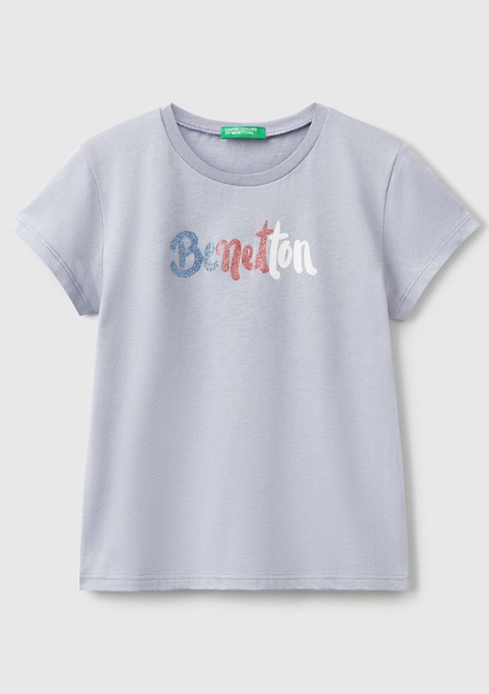 BENETTON Yeşil Kız Çocuk Baskılı T-Shirt