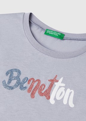 BENETTON Yeşil Kız Çocuk Baskılı T-Shirt