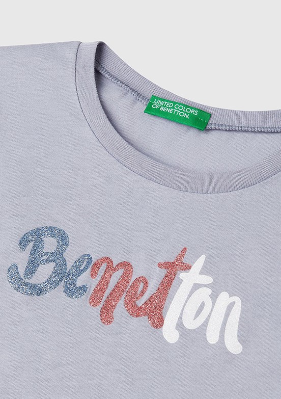 BENETTON Yeşil Kız Çocuk Baskılı T-Shirt