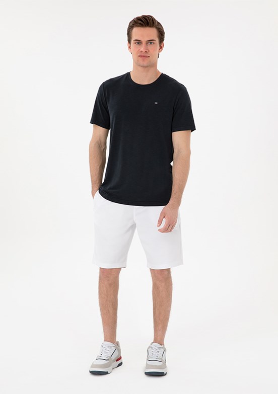 US POLO ASSN Beyaz Erkek Kapri Şort