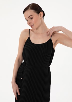 PIERRE CARDIN Siyah Kadın Dokuma Elbise