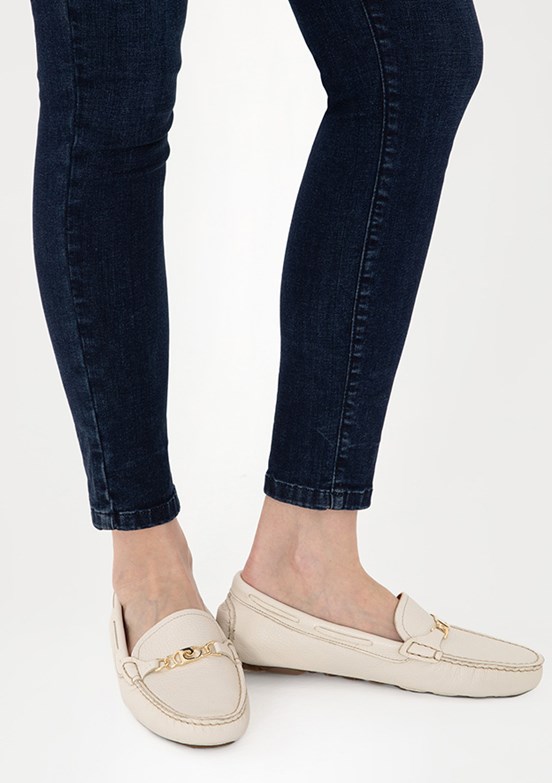 PİERRE CARDİN Beyaz Kadın Loafer Ayakkabı