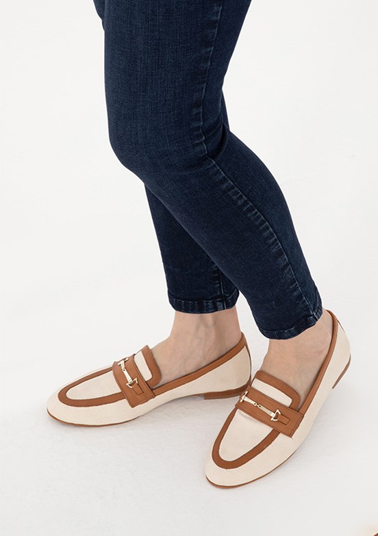PİERRE CARDİN Beyaz Kadın Loafer Ayakkabı