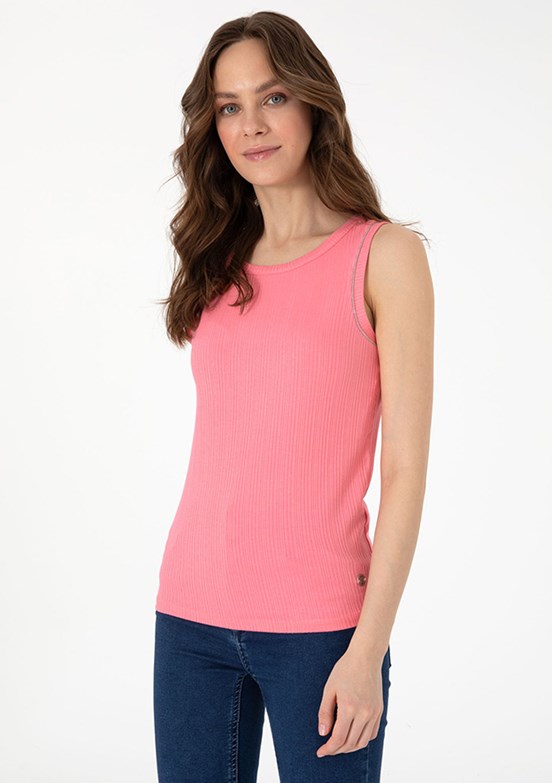 PIERRE CARDIN Pembe Kadın Örme T-Shirt