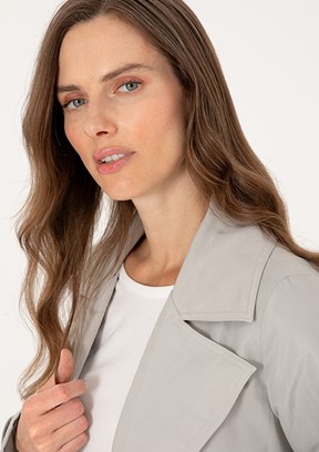 PIERRE CARDIN Gri Kadın Trençkot Kaban