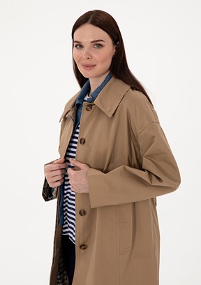 PIERRE CARDIN Kahverengi Kadın Trençkot Kaban