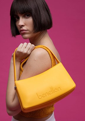 BENETTON - BNT_1467 Kadın Sarı El Çantası