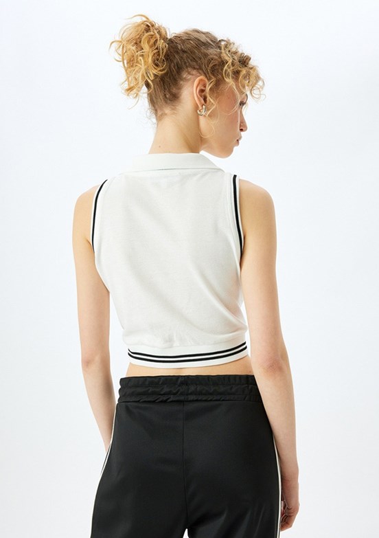 KOTON Beyaz Kadın Cropped T-Shirt