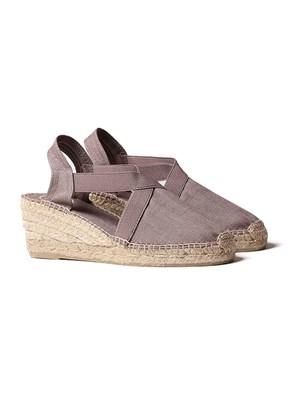 TONİ PONS Elactic Linen Gri Kadın Espadril Ayakkabı