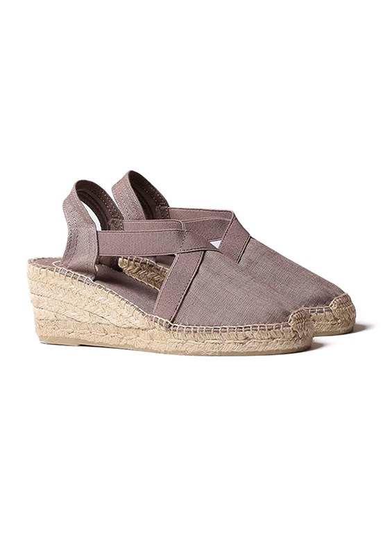TONİ PONS Elactic Linen Gri Kadın Espadril Ayakkabı