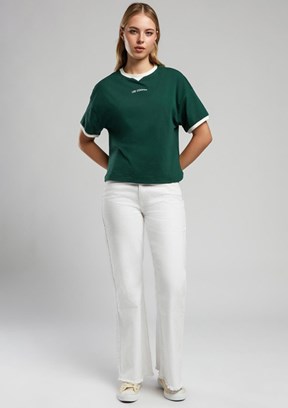 LEE COOPER Briana Zümrüt Kadın O Yaka T-shirt