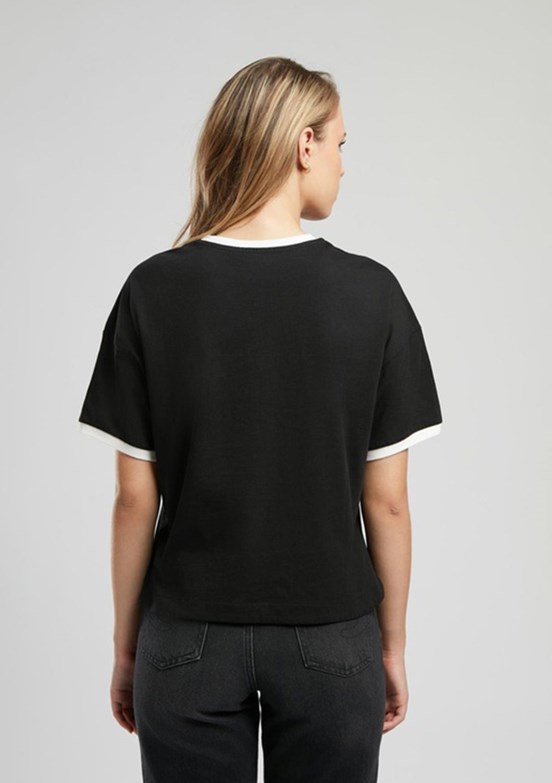 LEE COOPER Briana Siyah Kadın O Yaka T-shirt