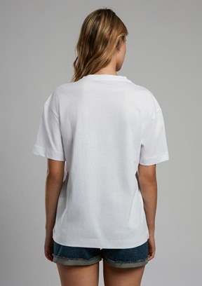 LEE COOPER Nina Beyaz Kadın O Yaka T-shirt